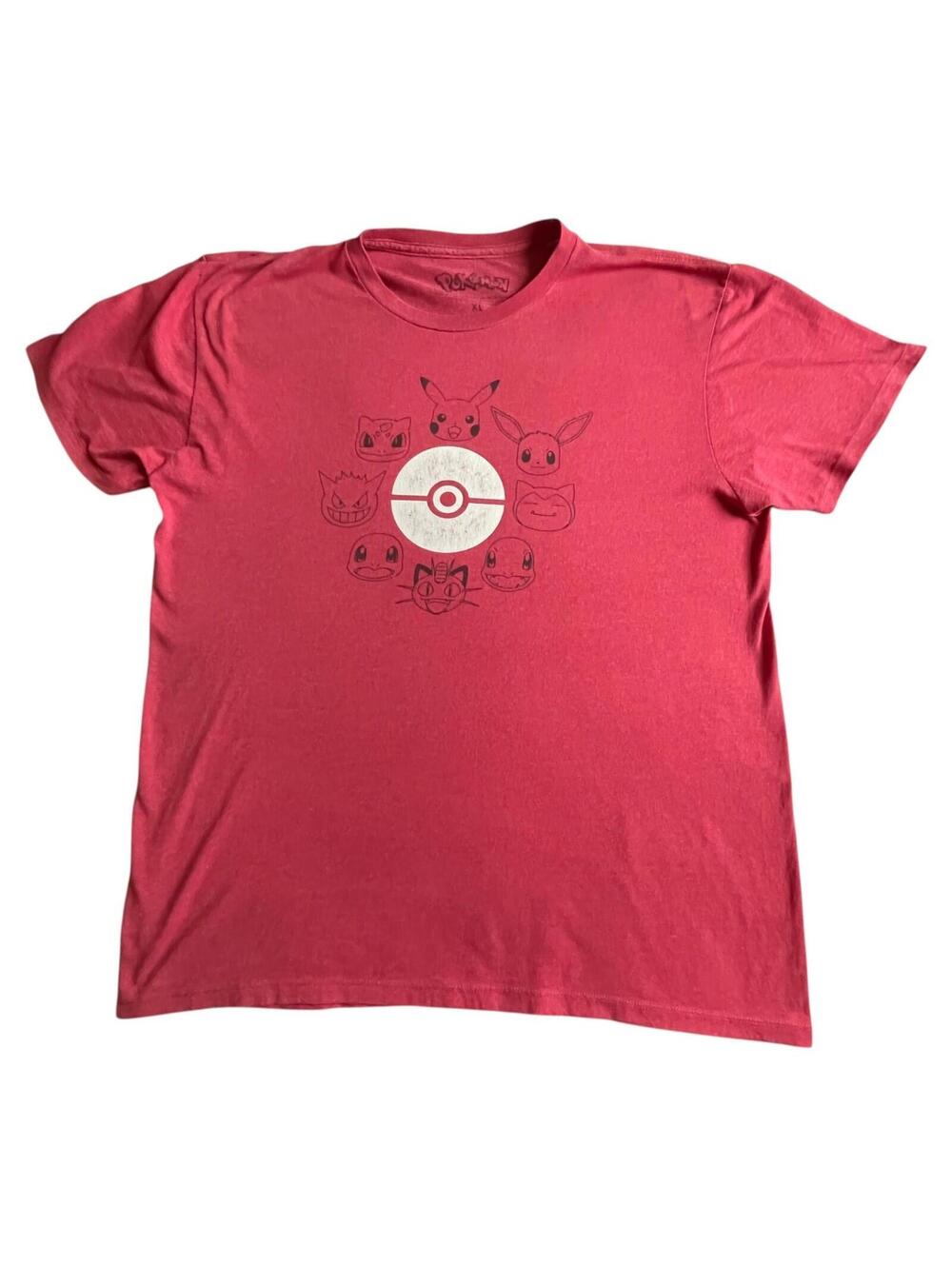 Pokemon Red Graphic T Shirt Mens XL Pikachu Gaming Tee CLEAN